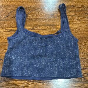 Urban Outfitter Blue Glitter Bralette size M